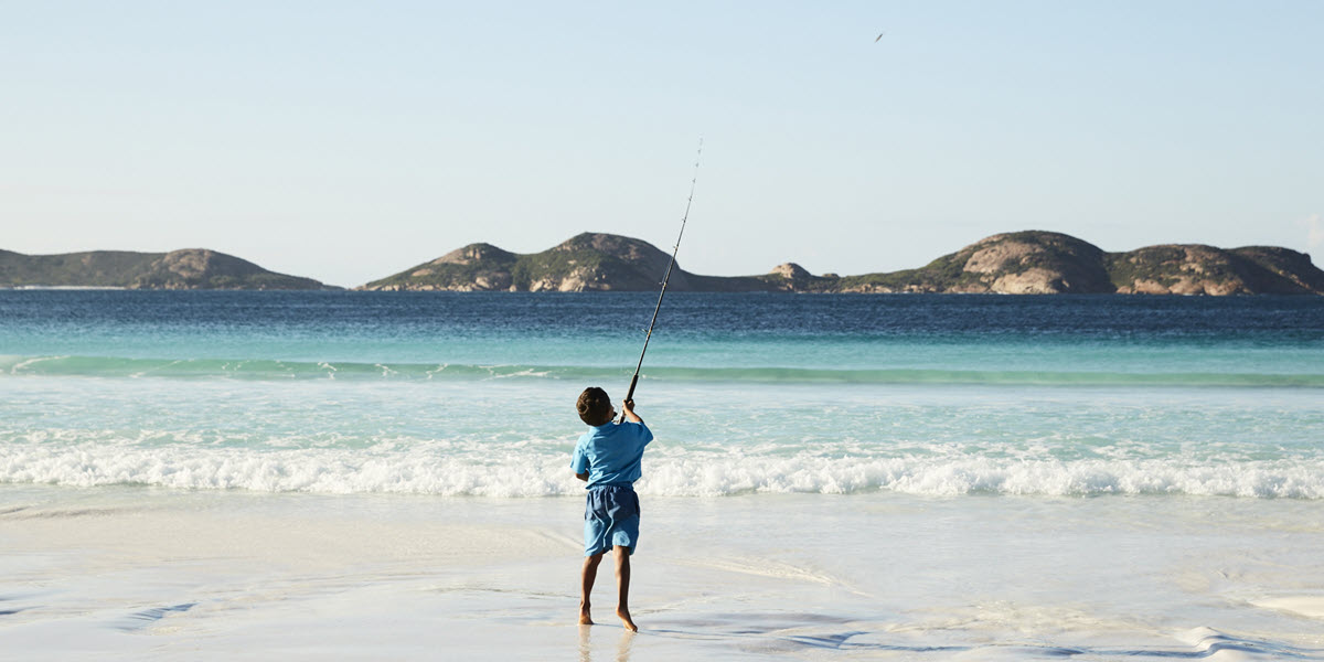 Fishing at Lucky Bay, Cape Le Grand National Park