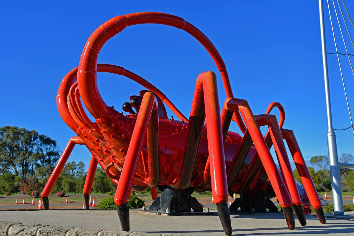 A big statue of a Red Western Lobster