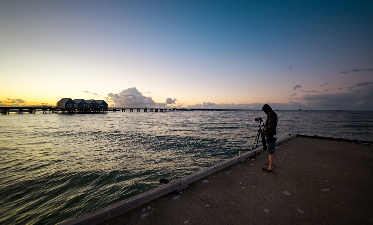 Head to the coast for a brilliant photo opportunity after dinner in Busselton.