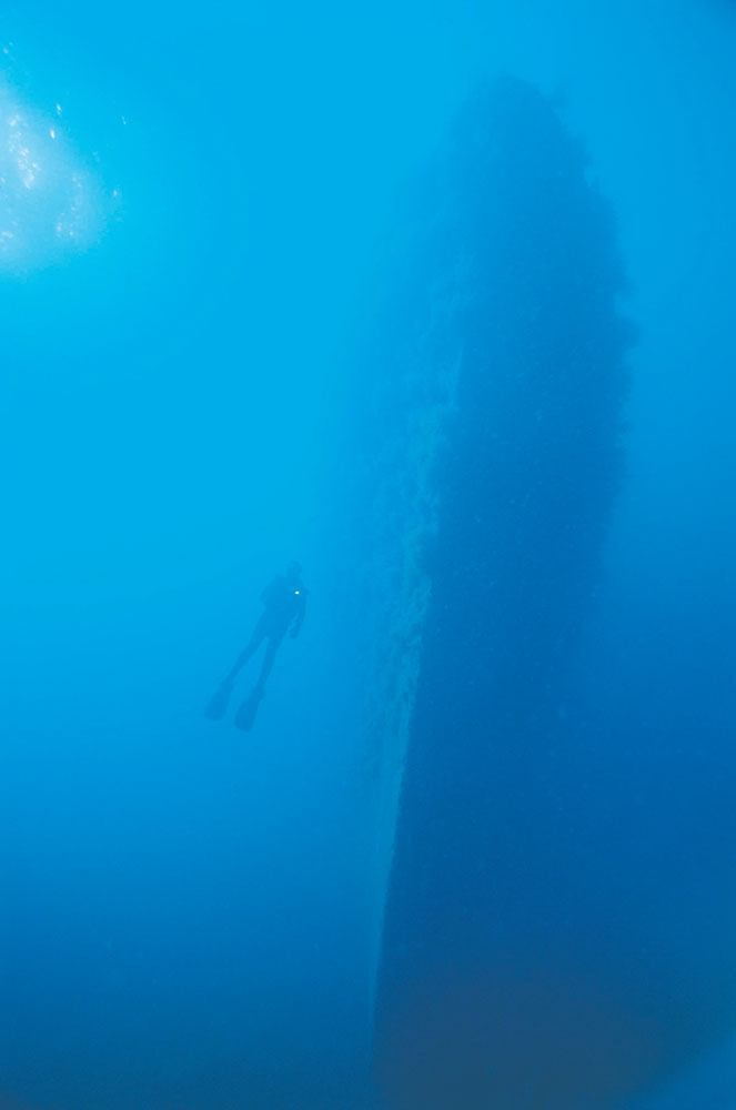Diving the HMAS Swan Wreck at Geographe Bay, Western Australia.