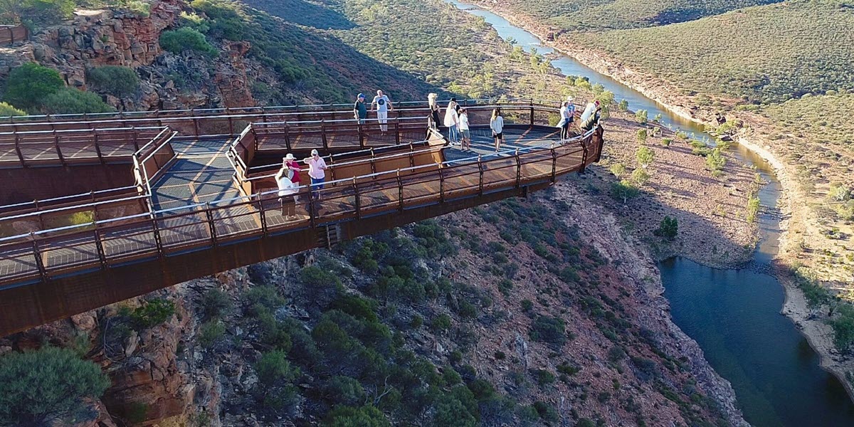 kalbarri skywalk western australia overlooking kalbarri national park