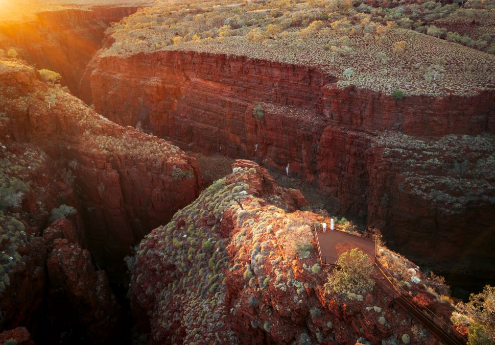 A drone image of Oxer Lookout