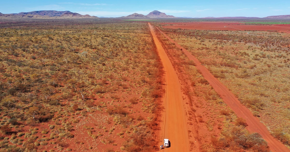 Road to Karijini National Park, Western Australia.