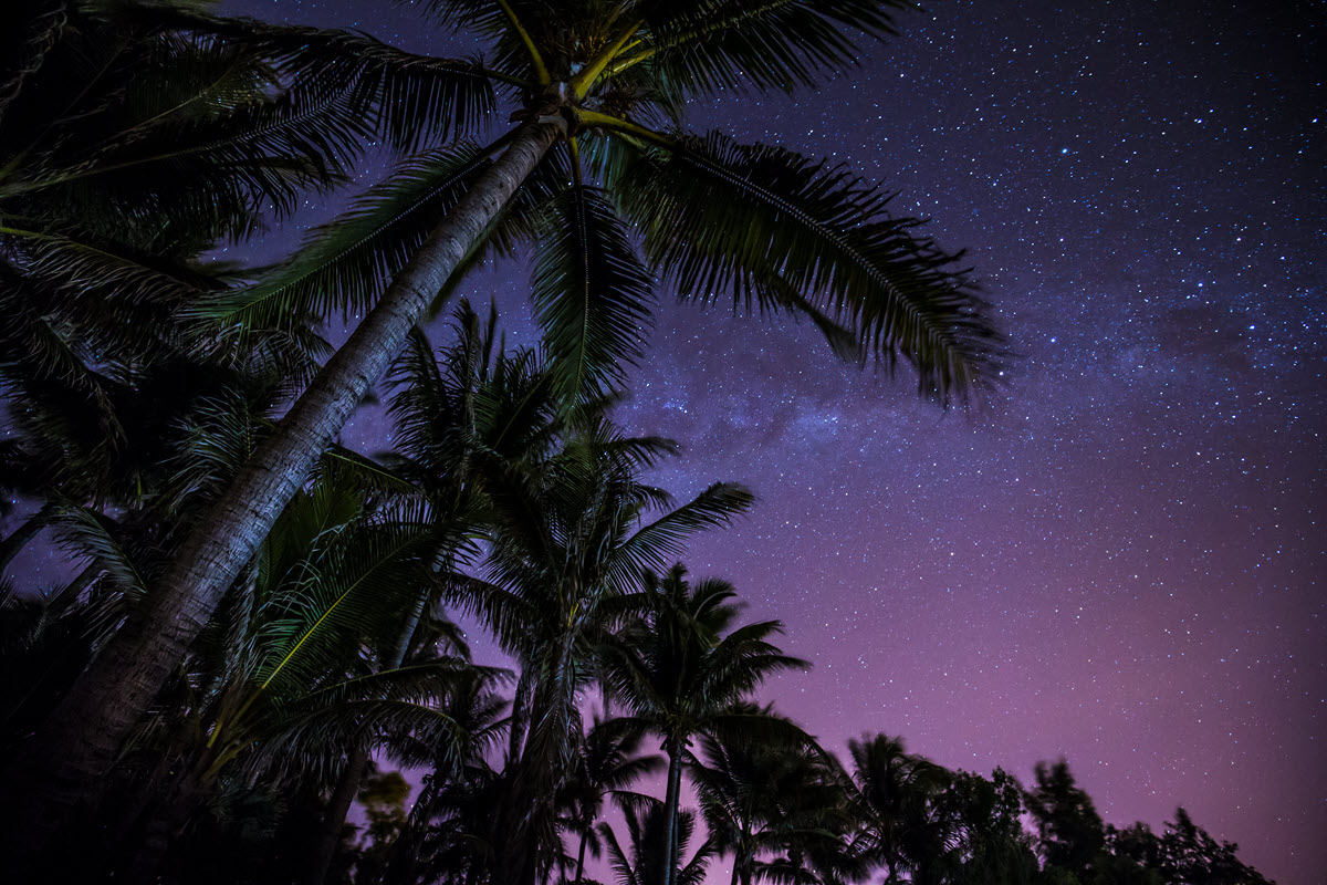 The northern skies in Western Australia light up at night.