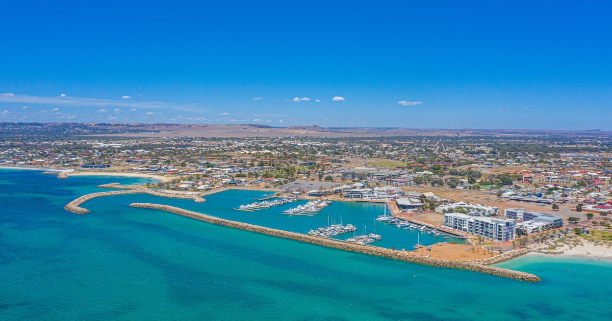 Geraldton Marina ocean views, Western Australia.