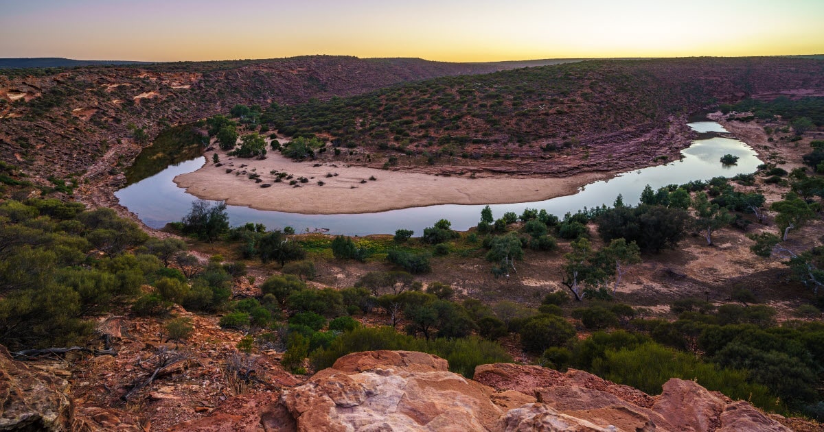 View over Kalbarri National Park, Western Australia.