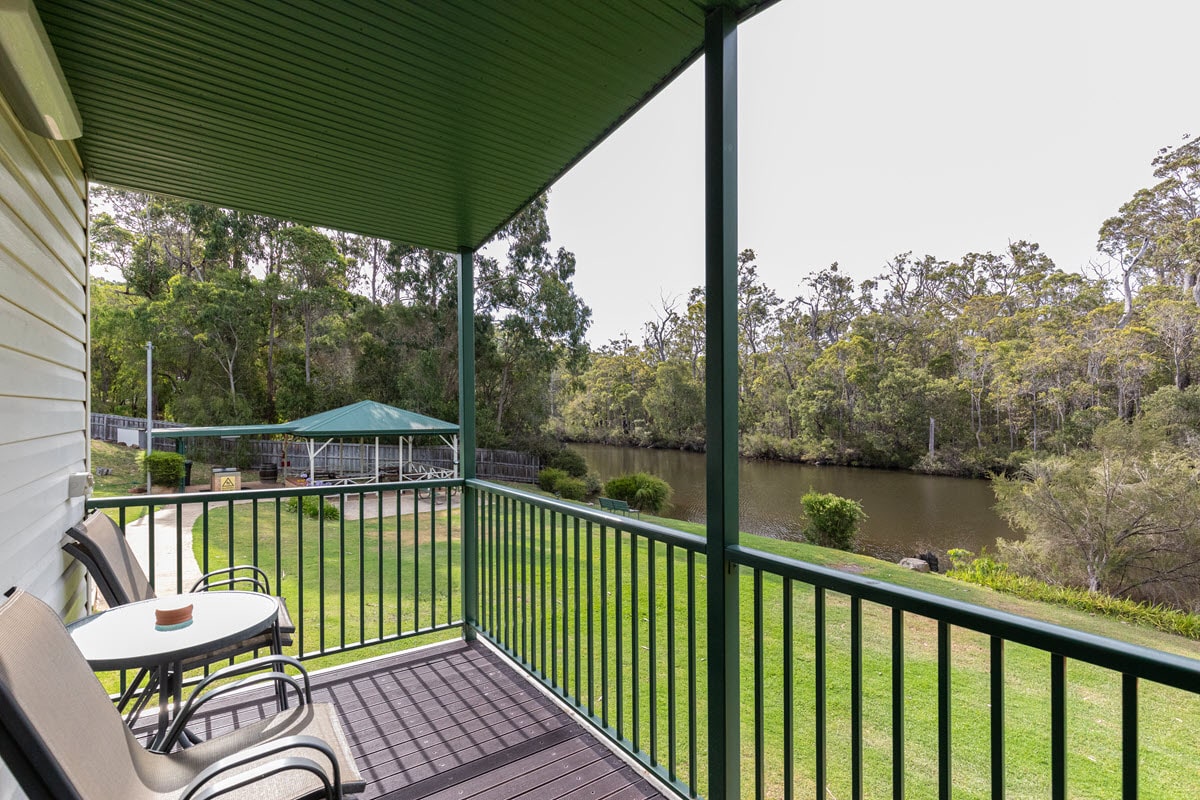 Be close to nature as you relax riverside at Riverview Tourist Park in Margaret River.