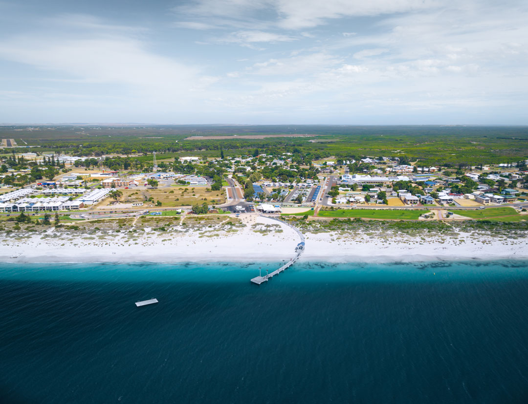 A caravan park on the beach 
