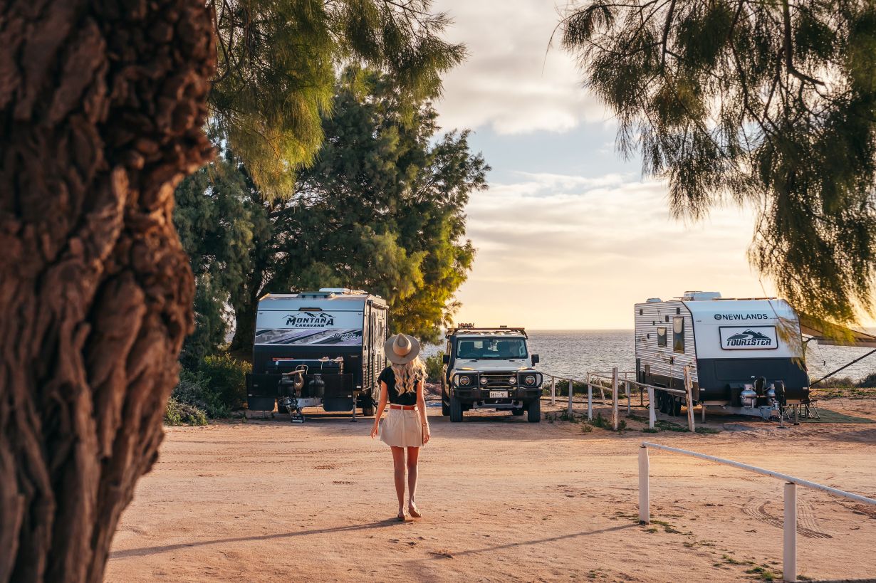 Tom Price camping sites near Karijini National Park in Western Australia.